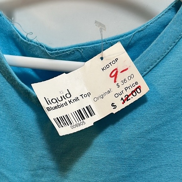 NWT meli meli blue soft top with bird design size 2t - Picture 9 of 9